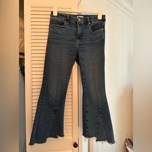 Good American Blue Flare Wide Leg Jeans